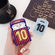 ️ AirPods case MESSI Red/Blue (i9s i11 i12 Can Be Used) Football Team Silicone
