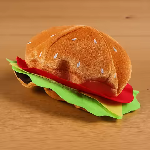 Party Hamburger Hat Compact Size Easy to Wear for Theme Party Selfie Costume Hats Adult Accessory Ha