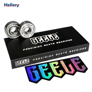 [Hellery] 8x Skateboard Bearings 608 High Carbon Steel Bearings, Double Rubber Sealed Shielded Beari