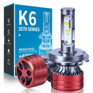 Hot selling K6 led light car canbus headlamps csp 3570 chip led lamp h4 led headlight car