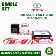 GEAR UP BUNDLE AIR, CABIN, & OIL FILTERS for TOYOTA WIGO (2017-UP) (88568-BZ060/17801-BZ140/15