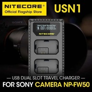 Promotion NITECORE USN1 intelligent Camera Charger Digital Dual Slot USB for Sony NP-FW50 Camera Bat