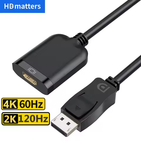DisplayPort to HDMI 2.0 Cable Adapter 4K 60Hz Display-Port DP to HDMI 4K 60Hz Converter for PC Lapto