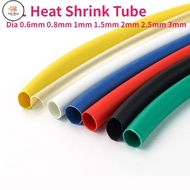 FS Heat Shrink Tube Dia 0.6mm 0.8mm 1mm 1.5mm 2mm 2.5mm 3mm 2:1 Ratio Insulated Cable Sleeve Wire Wr