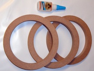 The Electronics PowerHouse 3 Case Pack Kit 6.5" MDF Speaker Subwoofer Spacer 3/4" Rings with Gorilla
