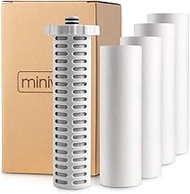 Miniwell Shower Filter 720-Plus with replaceable cartridges, shower head filter with Double Filters, remove 99% chlorine (z-Replacement-4+1 Filters)