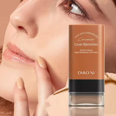 Long-Lasting Foundation Stick with Brush Concealer Brightening Skin Tone Makeup Replacement Beauty B