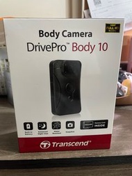 Transcend 創見 DrivePro Body 10 紅外線夜視軍規防摔密錄器攝影機-附64GB記憶卡(TS64GDPB10C)