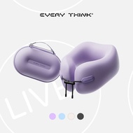 EVERYTHINK EC3 Foldable Travel Neck Pillow, Lavender Mist | U Shape Memory Foam Car Bantal U型旅行枕頭頭