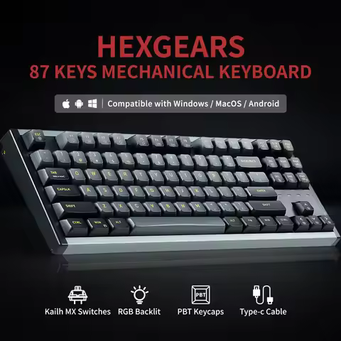 HEXGEARS I3 Mechanical Keyboard Wired Gaming Mechanical Keyboard Custom RGB Gasket Structure 75% Lay