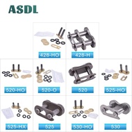 ASDL Motorcycle Chain Clip Rivet Joint Connector Buckle Link 428 520 525 530 428HO 428H 520HO 520O 5