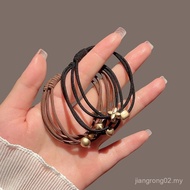Simple Classy Headband Rubber Band Girls Tie Head High Elastic Durable Ball Headdress Hair Rope Leat