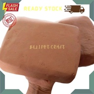 READY STOCK Tanah liat / RED Pottery clay - non toxic 1KG  untuk kerja kursus sekolah kanak-kanak