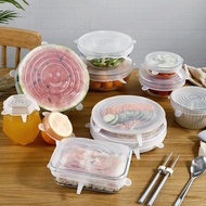 Food Silicone Cover Cap 6Pcs/Set Universal Lids For Cookware Bowl Reusable Stretch Lids Kitchen Accessories
