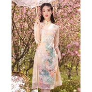 Ready Stock  Half Sleeve Ow Yai Gilrs Tradition Vietnamese Ao Dai Dress