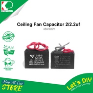 CEILING FAN CAPACITOR 2/2.2UF 450/500V FOR DEKA/ELMARK/RUBINE/ANOVO/ALPHA