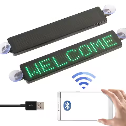 Car Led Display Light For Advertising Vehicles Taxis Word Display Foy Bar Phone App Programming Usb
