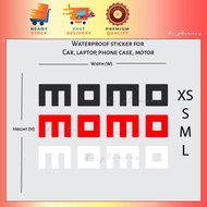 Momo Sticker Reflective racing stiker pantulan cahaya waterproof motor helmet kereta car Decal