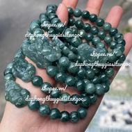 7.7mm blue bracelet mixed with pixiu