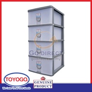 1 X TOYOGO 4Tiers Clothes Storage Drawer Wardrobe Plastic (804-4) Almari Kabinet Plastik Laci 储存箱 收纳柜