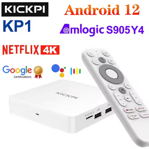 KICKPI KP1 Google & Netflix TV Box Android 11 2GB 32GB Support AV1 4K 2.4G&5G Wifi BT5.0 Voice Input