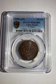 1902湖北省光緒元寶十文銅幣（長日緒）