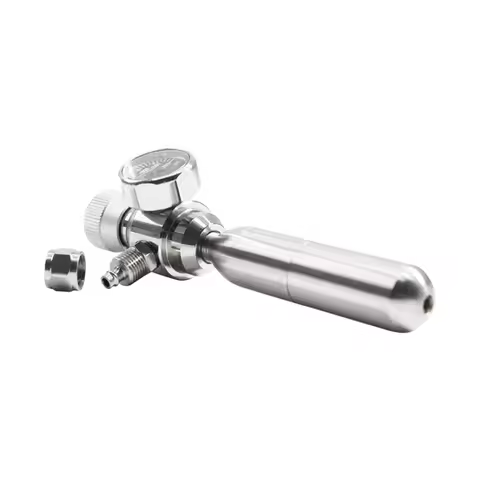 A94P Aquarium CO2 Regulator 2000psi Pressure Gauge for 6mm Suction Tube 3/8-24UNF