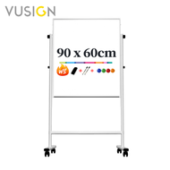 [ของขวัญฟรี] Vusign กระดานไวท์บอร์ดขาตั้ง 2 หน้า ไวท์บอร์ด ปรับความสูง ออกใบกำกับภาษีได้ Whiteboard