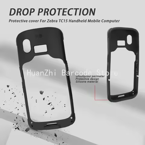 TC15 Protective Case with Hand strap for Zebra TC15 Scanner Handheld Mobile Computer, Rugged Bumper 