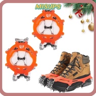 MISUPS Ice Shoes Spike, Lightweight 8/10 Teeth Ice Grippers,  Non-slip Ice Snow Shoes Spikes Unisex