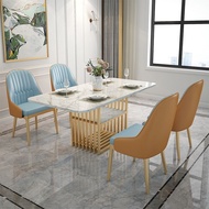 Marble Dining Table Rectangular Modern Family Dining Table Household Dining Table