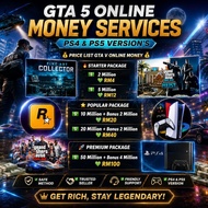 GTA 5 ONLINE MONEY SERVICE PS4 & PS5 VERSIONS