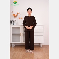 Bộ đồ trung niên chất Lanh Việt Thắng quần dài áo dài tay B30.2405