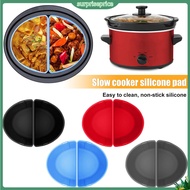 surpriseprice| 1 Pair Slow Cooker Mats Easy to Clean Reused Food Grade BPA-free Non-sticky Cooking Silicone 6QT Slow Cooker Compartment Liners Kitchen Tools