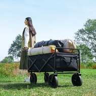 ST/ Camping Trolley Outdoor Portable Trolley Oversized Camp Trolley Foldable Picnic Trolley Camping Trolley Trailer MBXE