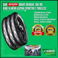 Aspira Sportivo 100/80-14 Tubeless Motorcycle Tire – Aspira Sportivo 1 Original Donut Tire with Warr