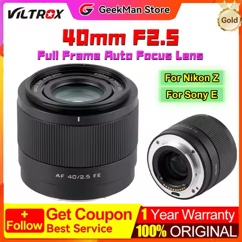 VILTROX 40mm F2.5 for Sony E Mount Full Frame Auto Focus Camera Lens· Portrait Vlog Lens For Nikon Z