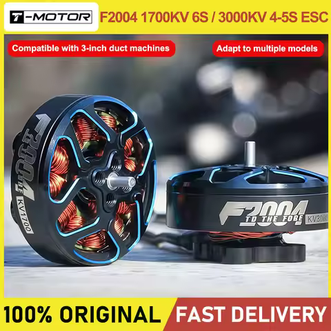 T-Motor F2004 2004 1700KV 6S 4-5S Long Range 1.5mm Shaft Brushless Motor for 3-5 Inch Drone FPV Raci