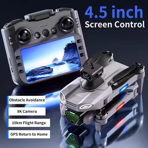New M7 Drone Professional 8K 4K HD Camera Drones 5G WIFI FPV RC Dron Brushless Motor with 4.5 inch s