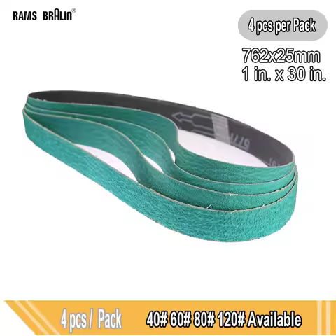 4 pieces Z/A Sanding Belt 1"*30" Sander Bands 25*762mm for Knife Blade Grinding