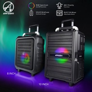 KARAOKE PORTABLE AmpAudio 8 Inch/ 10 Inch Speaker Bluetooth Portable Speaker with Karaoke System
