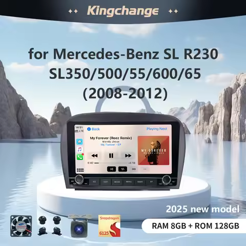 Android 14 8.9" Car Multimedia For Mercedes-Benz SL R230 SL350/500/55/600/65(2008-2012) CarPlay Auto