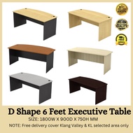 6 Feet D Shape Executive Table | Office Table | Executive Table | Meja Pejabat