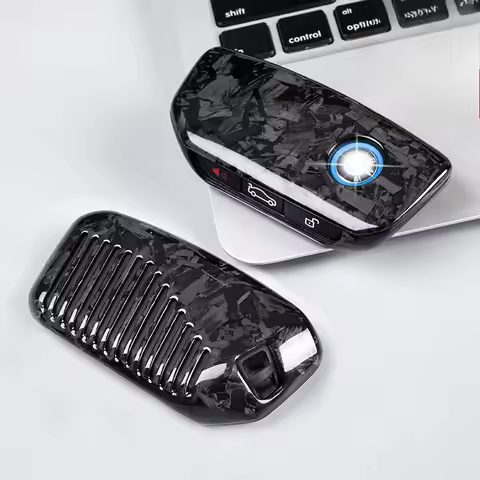 Real Carbon Fiber Key Case – Compatible with BMW iX/X5/X6/X7 & 2024 5 Series