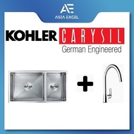 CARYSIL RXQ-760 76CM STAINLESS STEEL KITCHEN SINK + KOHLER KUMIN SINGLE LEVEL MIXER