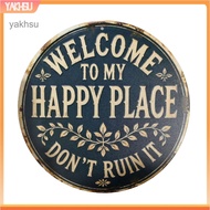 yakhsu|  Happy Land Sign Happy Land Rustic Wooden Garden Sign Weather-resistant Fade-proof Outdoor W