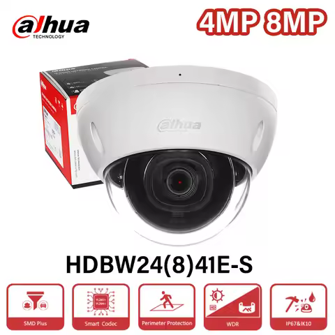 Dahua Original Outdoor 8MP 4MP IP Camera IP67 IK10 Protection IR Security Surveillance With Mic PoE 