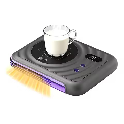 A88E-Heating Cup Heater Electric Mug Warmer With Temperature Display For Coffee Milk Tea Fan Warmer 