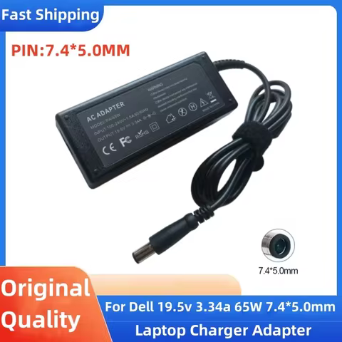 19.5V 3.34A 65W 7.4*5.0mm Laptop AC Charger Adapter For Dell Latitude E5250 E5440 E5450 E5540 E5550 
