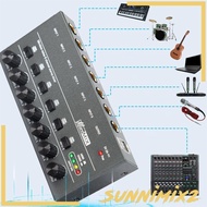 [Sunnimix2] 6 Channel Audio Mixer Audio Mixer for Professional And Beginners Audio Mixer Sound Board 6 Stereo Line Mixer for Small Clubs Bars